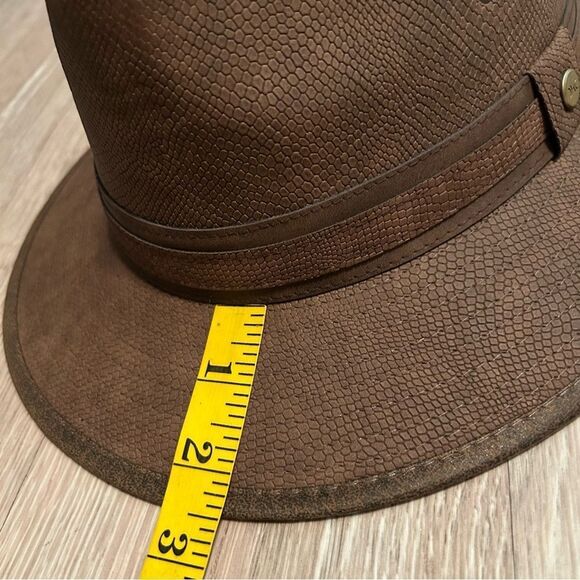 Dorfman Pacific Outback Hat Leather Band Western Water Resistant Brown M NEW main image 6